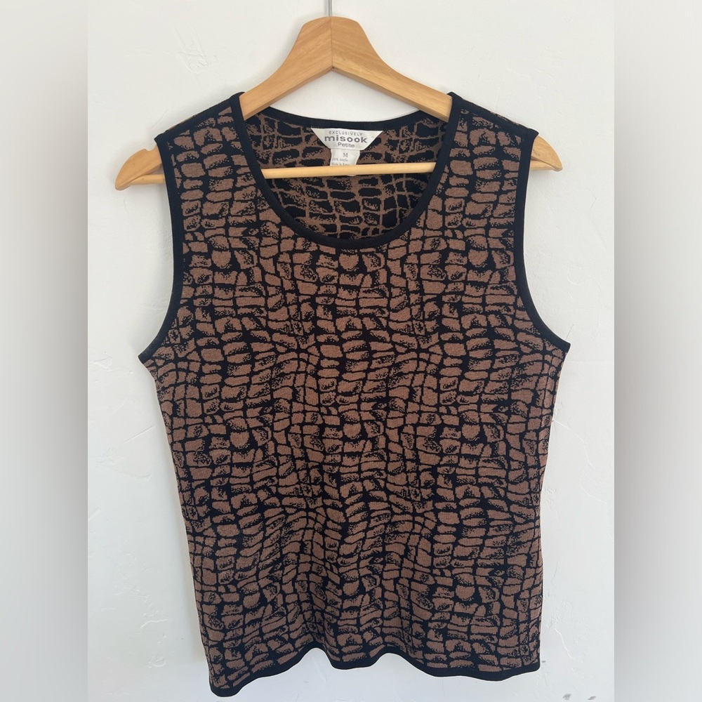Vintage Exclusively Misook Petite Sleeveless Top